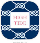 Personalized Hardbacked Coasters by Boatman Geller (Nautical Knot Navy)