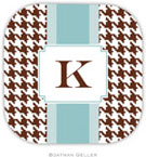 Personalized Hardbacked Coasters by Boatman Geller (Alex Houndstooth Chocolate)