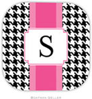 Personalized Hardbacked Coasters by Boatman Geller (Alex Houndstooth Black)