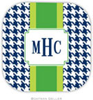 Personalized Hardbacked Coasters by Boatman Geller (Alex Houndstooth Navy)