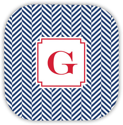 Create-Your-Own Personalized Hardbacked Coasters by Boatman Geller (Herringbone)