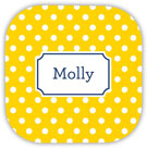 Create-Your-Own Personalized Hardbacked Coasters by Boatman Geller (Polka Dot)