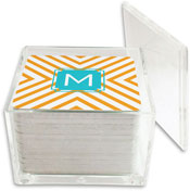 Dabney Lee Personalized Coasters - Chevron