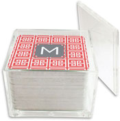 Dabney Lee Personalized Coasters - Greek Key