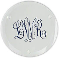Bronson Monogram Glass Coasters (Set of 4) by Embossed Graphics