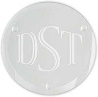 Reynosa Monogram Laser Engraved Glass Coasters (Set of 4) by Embossed Graphics