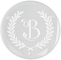 Wheat Leaf Laser Engraved Glass Coasters (Set of 4) by Embossed Graphics