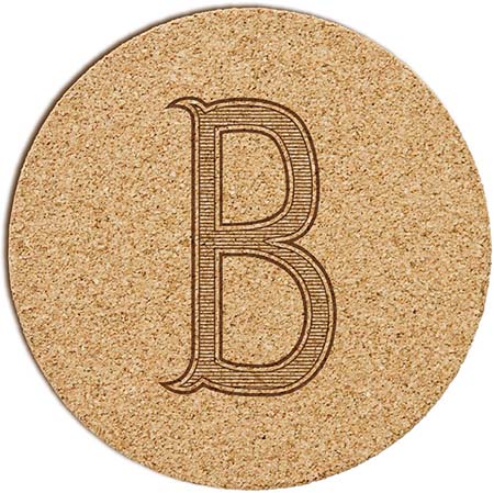Personalized Cork Coasters - Armor Design | Embossed Graphics