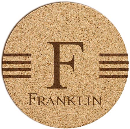 Personalized Cork Coasters - Millport Design | Embossed Graphics