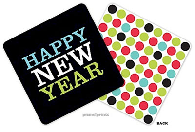 PicMe Prints - Coasters (Solid Black on Dots Standard)