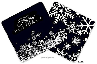 PicMe Prints - Coasters (Snow Flurries Black Standard)