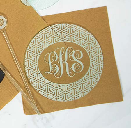 Manhattan Monogram Acrylic Coasters by Three Designing Women Manhattan Monogram Acrylic Coasters by Three Designing Women