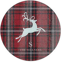 Personalized Round Cutting Boards by Carlson Craft (Family Plaid)