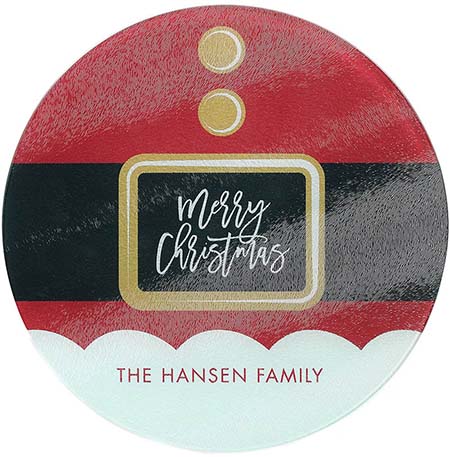 Personalized Round Cutting Boards by Carlson Craft (Santa Suit)