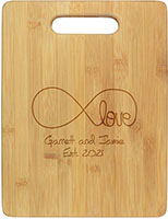 Infinity Love Engraved Cutting Boards by Embossed Graphics