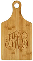 Delavan Monogram Engraved Paddle Cutting Boards by Embossed Graphics