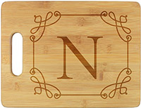 Stately Initial Engraved Cutting Boards by Embossed Graphics
