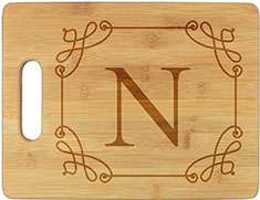 Stately Initial Engraved Cutting Boards by Embossed Graphics