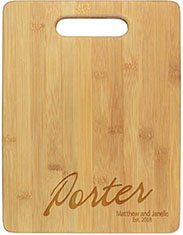 Familia Engraved Cutting Boards by Embossed Graphics