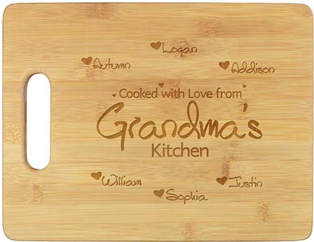 Cooked With Love Engraved Cutting Boards by Embossed Graphics