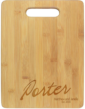 Familia Engraved Cutting Boards by Embossed Graphics