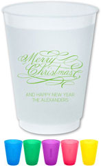 The Boatman Group - Reusable Flexible Cups (Merry Christmas Script)