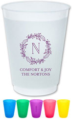 The Boatman Group - Reusable Flexible Cups (Initial Wreath)