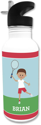 Personalized Water Bottles by Boatman Geller (Tennis Player - Shorts)
