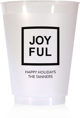 Holiday Resuable Cups by Chatsworth (Joyful Square) Holiday Resuable Cups by Chatsworth (Joyful Square)