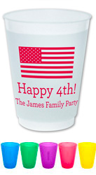 Holiday Resuable Cups by Boatman Geller (Happy Flag)