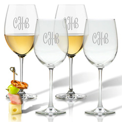 Personalized Wine Glass Stemware - Set of 4