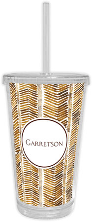 Chatsworth Robin Maguire - Beverage Tumblers with Straw (Herringbone) Chatsworth Robin Maguire - Beverage Tumblers with Straw (Herringbone)