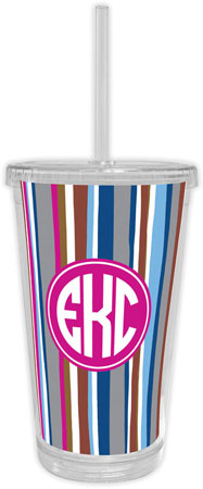Chatsworth Robin Maguire - Beverage Tumblers with Straw (Cool Stripes) Chatsworth Robin Maguire - Beverage Tumblers with Straw (Cool Stripes)