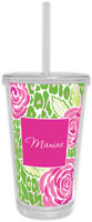 Chatsworth Debra Valencia - Beverage Tumblers with Straw (Mia Pink)