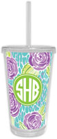 Chatsworth Debra Valencia - Beverage Tumblers with Straw (Mia Violet)