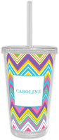 Chatsworth Debra Valencia - Beverage Tumblers with Straw (Zig Zag)