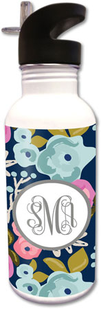 Clairebella Water Bottles - Bloom Navy Clairebella Water Bottles - Bloom Navy