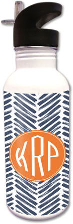 Clairebella Water Bottles - Herringbone Denim Clairebella Water Bottles - Herringbone Denim