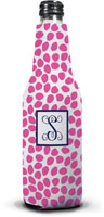 Clairebella Bottle Koozies - Organic Dots Hot Pink