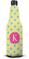 Dabney Lee Personalized Bottle Koozies - Happy Hexagon