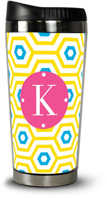 Dabney Lee Personalized Hot Tumblers - Happy Hexagon Dabney Lee Personalized Hot Tumblers - Happy Hexagon