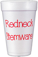 Redneck Stemware (Red) Foam Cups