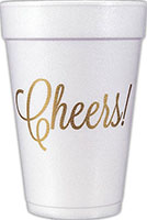 Cheers (Gold) Foam Cups