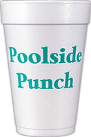 Poolside Punch (Teal) Foam Cups