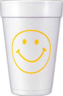Smiley Face (Yellow) Foam Cups Smiley Face (Yellow) Foam Cups