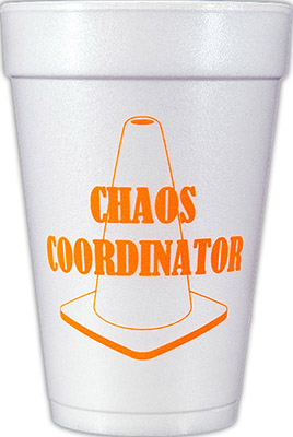 Chaos Coordinator (Neon Orange) Foam Cups Chaos Coordinator (Neon Orange) Foam Cups