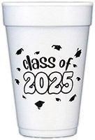 Class of 2025 (Black) Foam Cups