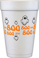 Boos (Orange/Black) Foam Cups