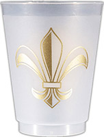 Large Fleur de Lis (Gold) Reusable and Shatterproof Cups