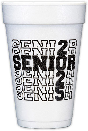 SENIOR 2025 (Black) Foam Cups SENIOR 2025 (Black) Foam Cups
